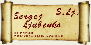 Sergej Ljubenko vizit kartica
